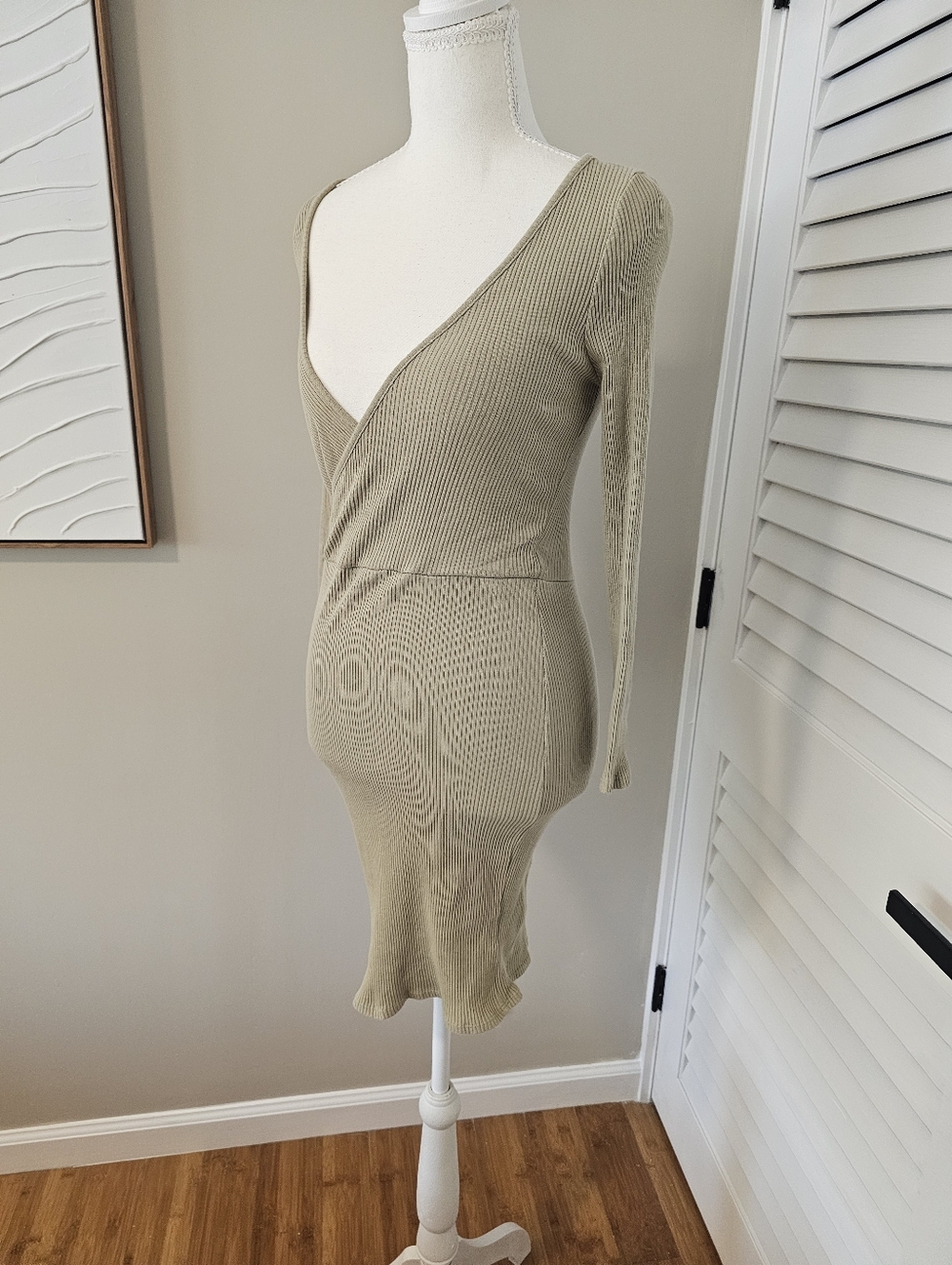 ✨ FREE PEOPLE FP BEACH “ALL ABOUT THE SELFIE” RIBBED FAUX WRAP MINI DRESS BUNDLE - Picture 11 of 13